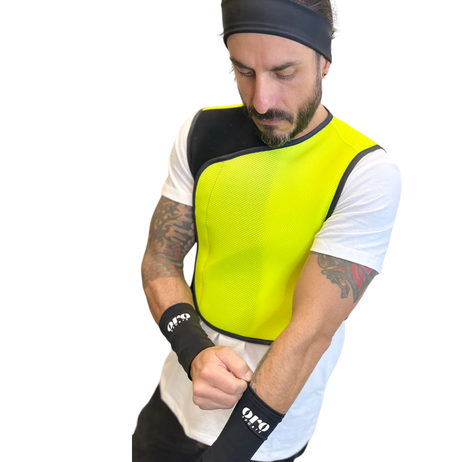 The Ultimo Cooling Vest shown with Cooling Cuffs